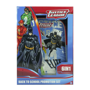 ست 6 در 1 کوله پشتی چرخدار 40 سانتی Justice League مدل Rainbow Max - Backpack - Trolly Bag - Promotion Items 6 in 1 - Justice League _کیف مدرسه
